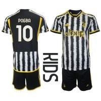 Juventus Paul Pogba #10 Hjemmedraktsett Barn 2023-24 Kortermet (+ Korte bukser)